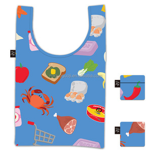 Sacchetti della spesa ripiegabili in Nylon personalizzati ripiegabili eco-friendly Ripstop in poliestere borsa della spesa riutilizzabile <span class=keywords><strong>pieghevole</strong></span> in poliestere - Product Image 2