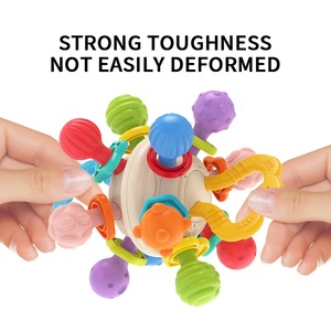 Bolas de dentición de silicona sin BPA al por mayor, juguetes sensoriales para bebés, nuevo <span class=keywords><strong>mordedor</strong></span> de silicona, juguete para bebés, calmante para los <span class=keywords><strong>dientes</strong></span> - Product Image 4