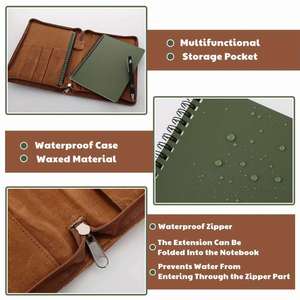A3 Weatherproof Side Spiral <b>Kit</b> Waterproof Leather Address Book Cover Good Quality - Product Image 3