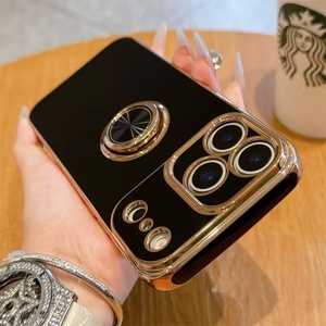 เคส iPhone 17 Pro Max แบบมีวงแหวนแม่เหล็กพร้อมตัวป้องกันเลนส์ สำหรับ iPhone 17 Pro รุ่นวงแหวนสีดำ - Product Image 1