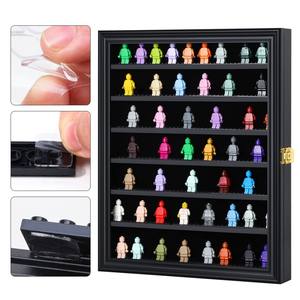Vitrine de figurines d'<span class=keywords><strong>action</strong></span> miniatures 92% transparent protégé contre les UV anti-décoloration grande armoire murale noire pour figurines - Product Image 3