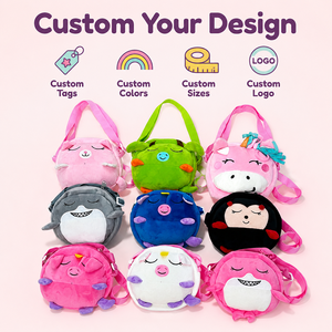 Borsa a Tracolla Multistile a Forma di Animale Peloso, Simpatica Borsa a Spalla in Peluche, Portamonete Cartoon in Peluche con Tracolla Regolabile - Product Image 1