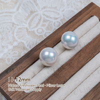 Perles d'eau douce naturelles Edison, 11-12 mm, grandes perles rondes, bon lustre, vente en gros