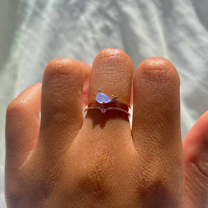 Zuola Custom Edelsteen Zirkoon Ring Messing Basis Vergulde Zeekrab Dier Ontwerp Damesmode Sieraden - Product Image 5