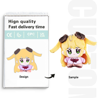 Porte-clés en peluche personnalisé, animal en peluche OEM, jouet en peluche souple en forme de champignon