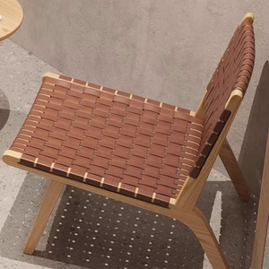 Sedia fatta a mano in legno massello in Rattan e piccola tavola rotonda per <span class=keywords><strong>il</strong></span> tempo libero sala da pranzo bar negozio di dolci mobili da <span class=keywords><strong>ristorante</strong></span> - Product Image 5