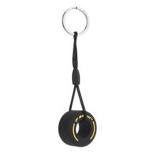 Pvc Soft Rubber Tire Keychain Cute Creative Tire Key Pendant Car <b>Keyrings</b> for Couple Backpack Promotional Gift - Product Image 1