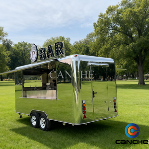 Camion de restauration rapide mobile camion de restauration rapide mobile trail gaz friteuse + plaque chauffante pour snacks machines - Product Image 6