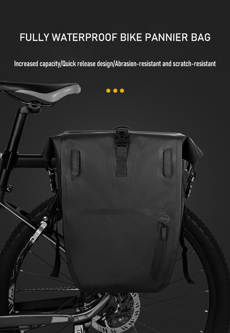 Ultra Durable High Capacity Multi-functional Bike Rear Bag Pannier Bag Motorcycle