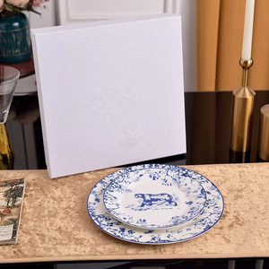 European Bone China Charger Plate <b>Dinnerware</b> <b>Sets</b> 2-Piece 8inch+10inch Solid Dishwasher Safe <b>for</b> Weddings Family Dinners - Product Image 4