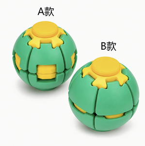 Stress Relief Fidget Ball 3D Printed Spinning Sphere Dual Button Design Quiet <b>Desk</b> <b>Toy</b> for Focus Anxiety and ADHD Relief - Product Image 6
