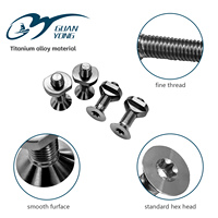 Vis en titane léger haute résistance pour base de mât en aluminium, vis autotaraudeuse anodisée CNC M8 M6 pour planche de surf