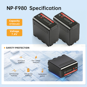 Baterías de Iones de Litio NP F980 de 8800 mAh para Cámaras <span class=keywords><strong>Sony</strong></span> NP-F970 F960 F550 F570 F750 F770 - Product Image 2