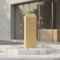 Sachet en plastique de qualité alimentaire à soudure centrale pour emballage de 500g de grains de café, avec valve de dégazage unidirectionnelle et impression tampon pour l'humidité