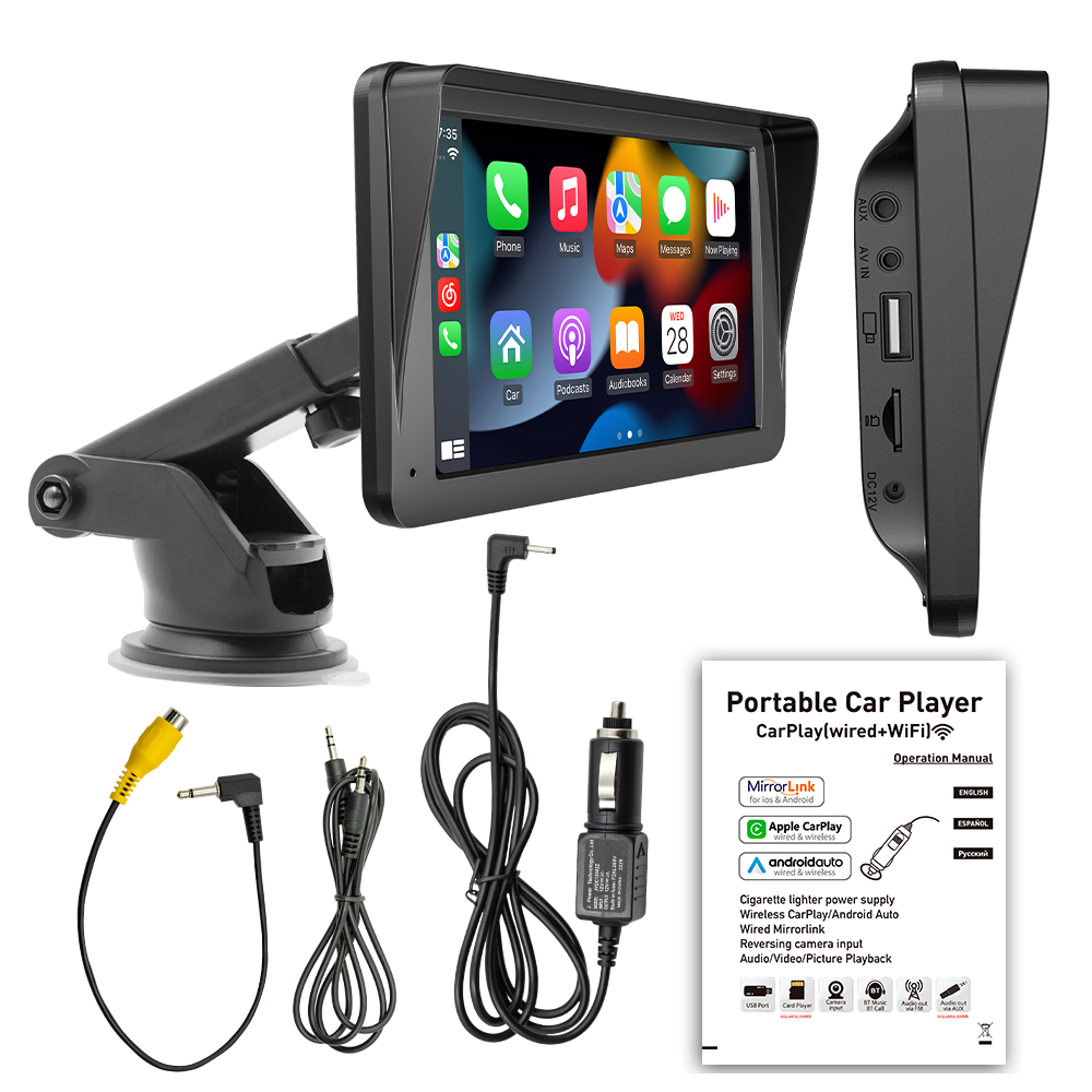 7インチHDスクリーン ワイヤレスCarPlay Android Auto対応 ダッシュ