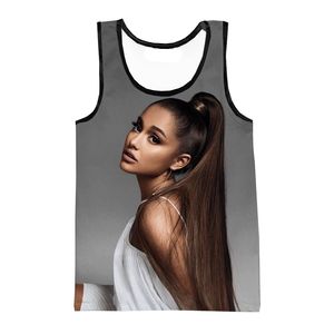 2025 <span class=keywords><strong>Ariana</strong></span> Grande 3d impression numérique débardeur pour hommes chaud personnalisé partout impression graphiques hauts sans manches imprimé 3d t-shirts - Product Image 4