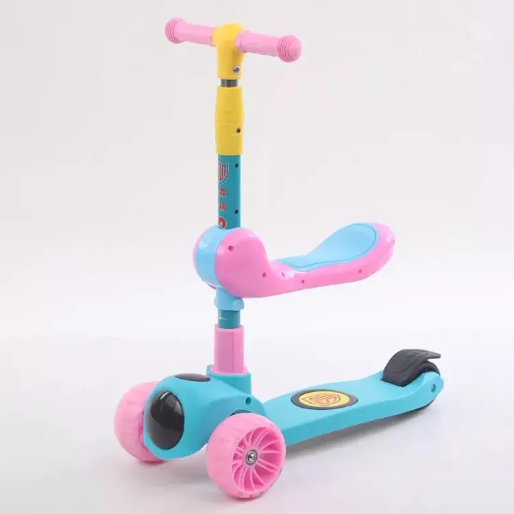 Складной 4 колеса детские игрушки самокат, отталкивание ногой для От 3 до 8 лет ребенка