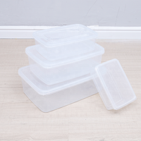 Conteneur de stockage alimentaire en plastique personnalisable, sans BPA, en matériau PP, design transparent pour la personnalisation, vente en gros