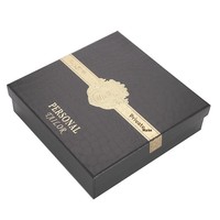 Boîte cadeau carrée en papier à motif crocodile, avec couvercle et plateau, pour ceintures et portefeuilles, vente en gros, directement de l'usine, en stock