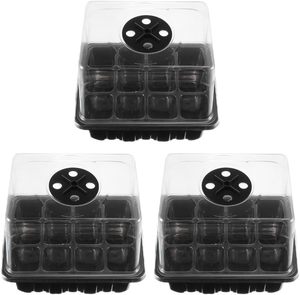 Adjustable Vented Seedling Starter Tray Kit with Clear Humidity Dome 12 Cell Mini <strong>Propagator</strong> for Seed Starting Nursery Trays - Product Image 1