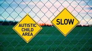 Panneaux de zone réfléchissants pour enfants autistes, plaques métalliques durables, marqueurs de sécurité pour <span class=keywords><strong>quartiers</strong></span>, parcs, zones scolaires - Product Image 6