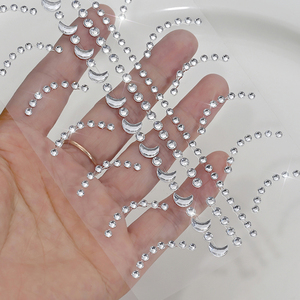 3D plata Luna cristal diamante <span class=keywords><strong>cara</strong></span> pegatinas sonrisa línea cuentas transparentes diamantes de imitación pegatina Facial ojo cuerpo DIY fiesta <span class=keywords><strong>cara</strong></span> <span class=keywords><strong>tatuaje</strong></span> gema - Product Image 4