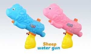 Con iluminación Niños Verano Pistola de agua de plástico barata Juguetes de playa 26 <span class=keywords><strong>cm</strong></span> Pistola de agua giratoria de 4 colores Juguete - Product Image 5