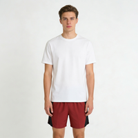 Shorts Bermuda Sportifs Décontractés pour Hommes, Taille Mi-Haute, Élastiques, Séchage Rapide, Respirants, en Tissu Tricoté 100% Polyester, Service OEM
