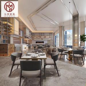 Set di Tavoli e Sedie Commerciali Personalizzati per Fast Food, Caffetterie e Ristoranti - Arredamento Dorato per Bar - Product Image 1