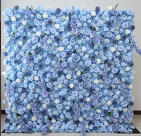 Künstliche Seidenrosen-Blumenwand Hintergrund 2,4m X 2,4m Weiß für Hochzeit Valentinstag & Party-Dekoration