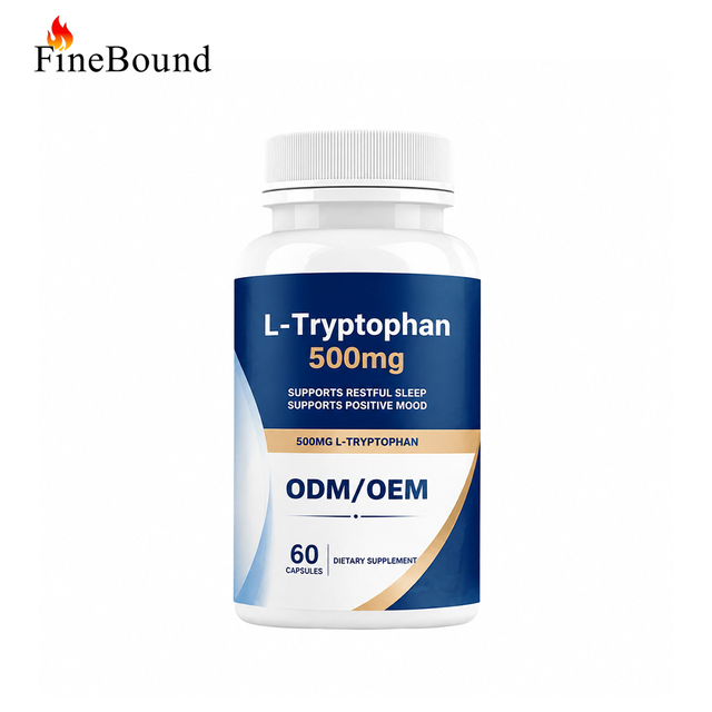 L Tryptophan Capsules Mood Balance Sleep Wellness Supplement Private Label OEM ODM Bulk Supply