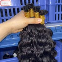 Promo Terlaris Harga Grosir Murah Terbaik Rambut Manusia Remy Kelas Atas Model K Tip Indian Curly Burmese Curly Kinky Loop Bundle
