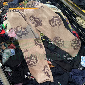 KINGAAA Vente en gros en vrac <span class=keywords><strong>Pantalon</strong></span> d'été à <span class=keywords><strong>taille</strong></span> élastique d'occasion pour femmes âgées Imprimé floral vintage pour dames âgées en balles - Product Image 6