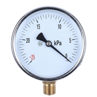 100mm Bottom Radial Vacuum Gauge Stainless Steel Glycerine Filled EN 837-1 CE Certificated Negative Pressure Gauge