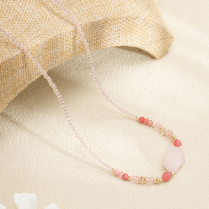 Collar de Cristal de Turmalina Natural, Hecho a Mano, con Cuentas de Piedras Preciosas, Gargantilla Boho, Joyería Espiritual para Mujer, Gota de Agua en Oro de 18K - Product Image 1