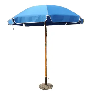 Wooden Garden Parasol Umbrella Outdoor Market Garden Yard Beach Deck Cafe Bar Customized Outdoor Patio Umbrella Beach Parasol