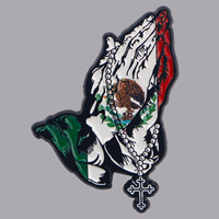 Broches en émail avec drapeau mexicain et geste de prière, broches pour femmes, épingles de revers pour hommes, badges pour sacs à dos, accessoires vestimentaires, bijoux de mode