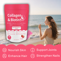 Julong OEM Gommes au collagène biotine kératine Gommes aux peptides de collagène Gommes à la vitamine C Peptides de collagène naturels blanchissants pour la peau