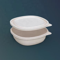 Tapa de olla biodegradable de biopolímero de alta densidad, suave como la seda, 109x109x32mm, 200ml, hecha a medida, distintiva
