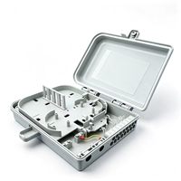 Boîtier de distribution de fibre optique FTTH 16 ports en ABS ignifuge, boîtier de raccordement SC mural et sur poteau avec répartiteur 1:16