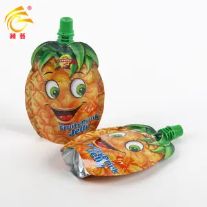 Customized printed shaped juice drink spout pouch drink beverage plastic packaging bag with spout