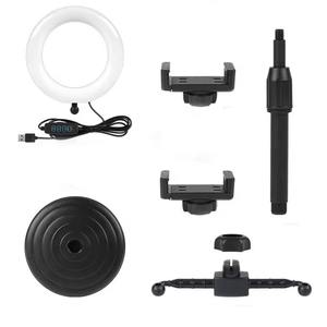 Anneau lumineux LED pour selfie de 6 pouces, rotation à 360°, bâton de selfie avec trépied pour diffusion en direct mobile, maquillage, photographie - Product Image 2