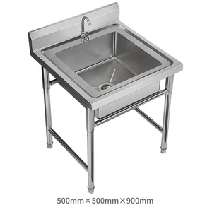 Évier de cuisine en acier inoxydable à cuve unique de qualité commerciale pour une utilisation professionnelle en cuisine - Product Image 2