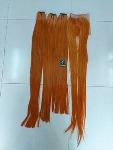 Extensiones de cabello humano virgen vietnamita Remy naranja 100% con encaje de cierre HD directamente de Vietnam - Product Image 4