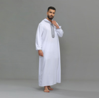Qamis Arabe Traditionnel pour Homme, Robe Qatari Dishdasha à Col Montant et Poignets Boutonnés, Manches Longues, Vente en Gros, Qualité Supérieure