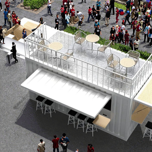 Fabricado móvil Mini Pop-up pequeño 10 pies contenedor de comida rápida tienda centro comercial comestibles panadería peluquero café rosa fuerte 3 niveles - Product Image 4