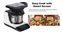 Aparato de cocina, pantalla táctil de 7 pulgadas, recetas integradas, Wifi, procesador de alimentos, Robot de cocina, mezclador termo multifuncional