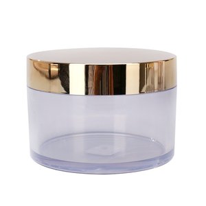 wholesale food grade 2oz 3oz 4oz 6oz 8oz amber clear PET cosmetic cream plastic jar with aluminum plastic lid