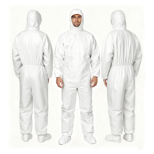 Terno Descartável Hazmat Vestuário Químico Coverall Anti Acid Boots Luvas Anti-alcalinas E Máscara De Gás Conjuntos De Macacão De Proteção Kits - Product Image 6