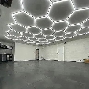 Hot Sale Hexagon Led Light 6500K Garage Hexagonal Led Light Honeycomb Led Garage Lights For Car Details Store